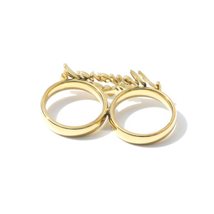 Cincin pria Hip hop, cincin nama kustom huruf 18k emas asli, hadiah ulang tahun untuk pria wanita - Product Image 5