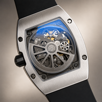 Montre automatique squelette de sport pour homme en titane ultra-mince de luxe