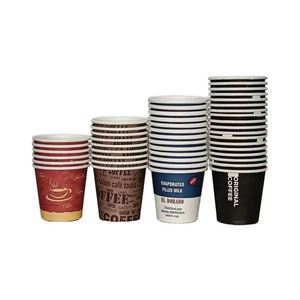 Gobelet à café jetable à double paroi biodégradable avec estampage à chaud en feuille d'or, papier synthétique personnalisable - Product Image 6