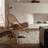 Chaises en rotin modernes et luxueuses, nouvelle conception - Durables et imperméables pour salon, chambre, appartement, bureau à domicile et salle à manger