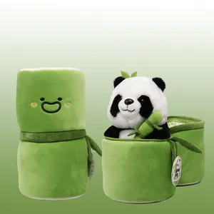 OEM personalizado lindo que sostiene el Panda de bambú tesoro nacional chino juguetes de peluche animal de peluche