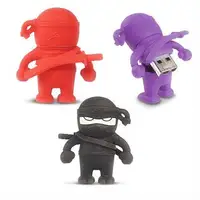 nieuwe ontwerp pvc case ninja vorm usb flash drive