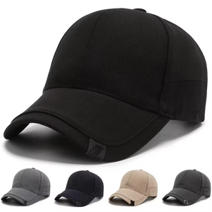 Venta al por mayor de gorras de béisbol deportivas con logotipo personalizado bordado, 6 paneles, gorra de béisbol de algodón lavado de estilo soft-top. - Product Image 5