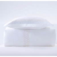 Ensembles de draps de literie à motif de broderie 1000TC de haute qualité pour hôtel