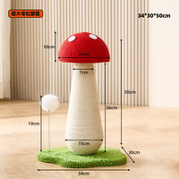 Grand support d'escalade moderne pour chat, colonne à gratter en sisal de style cocotier, aide à prévenir les chutes et fournit un lieu de nidification