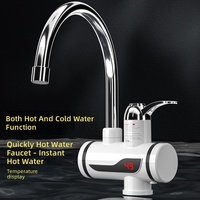 Robinet d'eau chaude électrique instantané avec affichage numérique, double usage eau chaude/froide, chauffage rapide en trois secondes, 3000W, ABS, utilisation extérieure