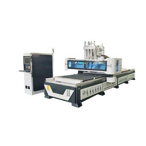 Router CNC ATC de 4 cabezales con carga/descarga automática y bomba para fabricación de muebles y gabinetes, alta eficiencia, motor NC Syntec de 3 ejes - Product Image 1