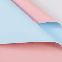 Papier d'emballage pour bouquet de fleurs Ouya, luxueux, écologique, bicolore, OPP PVC, imperméable, avec revêtement double face