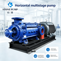 Unité de pompe centrifuge multi-étages horizontale à haute pression et haute pression d'effort pour le transfert d'eau sur longue distance dans les conduites