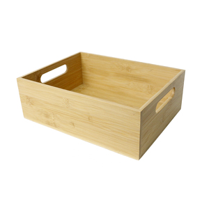 Nhà Tự Nhiên Tre Tủ Bếp Organizer Basket Với Xử Lý Lưu Trữ Bin - Product Image 1