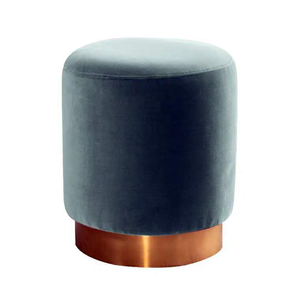 <span class=keywords><strong>Sedie</strong></span> da Pranzo Stile Mid-Century Economiche, Sedia in Tessuto, Sgabello Rotondo in Velluto, <span class=keywords><strong>Pouf</strong></span> <span class=keywords><strong>con</strong></span> Base in Acciaio Inossidabile - Product Image 1