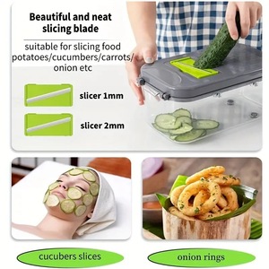 <span class=keywords><strong>Liste</strong></span> d'outils <span class=keywords><strong>de</strong></span> cuisine en ligne pour les vendeurs d'articles ménagers en e-commerce, trancheuse à <span class=keywords><strong>légumes</strong></span> multifonction à lame en acier inoxydable - Product Image 2