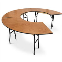 Table de Banquet Serpentine Pliante en Bois de 6FT pour Mariage