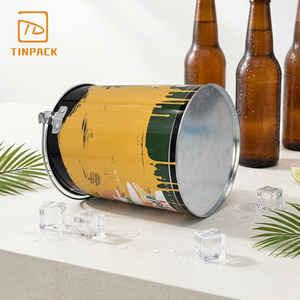 Seau à glace en métal réutilisable de grande capacité, imprimé sur mesure, avec poignée, pour bar et fêtes - Product Image 2