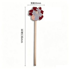 Custom Logo Chinese Retro Floral Metal <b>Bookmark</b> Hollow Enamel Flower Reading Souvenir <b>Gift</b> OEM ODM - Product Image 2