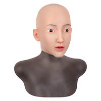 Masque facial féminin en silicone, masque de tête réaliste personnalisé pour fête d'Halloween, masque facial réaliste pour Drag Queen