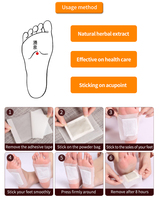 Meilleures ventes 10 pièces Patchs de massage des pieds relax Produits de soin des pieds Kinoki Coussinets de pieds détox pour le nettoyage en profondeur