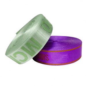 Custom High Quality Tenacity Recycled Jacquard Pattern Nylon Polyester <b>Webbing</b> Tape Strap for Luggage and Bags - Product Image 1