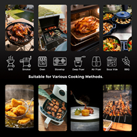Termometer BBQ Nirkabel 2 Probe Pintar Isi Ulang Tahan Air dengan Aplikasi Seluler untuk Dapur, Panggangan, dan Makanan untuk Penggunaan Rumah Tangga