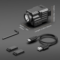 Penjualan Panas Senter LED Taktis Super 800 Lumens Tahan Air Lampu Olahraga ABS Isi Ulang Tipe-C