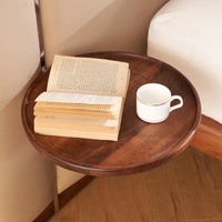 Lit double en bois massif de noyer noir d'Amérique du Nord avec tête de lit capitonnée en cuir, style moderne et simple pour chambre principale