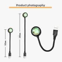 Lampu Sunset Vintage Bahan Kaca Proyeksi Tujuh Warna Pelangi Terkenal di Internet Kreatif USB Suasana Live Streaming