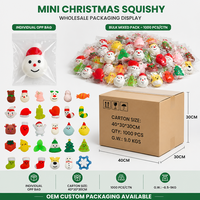 Assortiment de jouets anti-stress en TPR en forme de boulettes de Noël fantaisie pour cadeaux de Noël et fournitures de fête