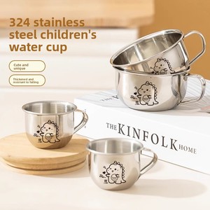 แก้วน้ำเด็กสแตนเลส 304 พร้อมหูจับลายการ์ตูน ขนาดใหญ่ ป้องกันการตก กระติกน้ำหนาพิเศษ ป้องกันการรั่วซึม สำหรับใช้ในโรงเรียนอนุบาลและในครัวเรือน - Product Image 2