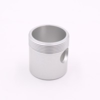 Pièce usinée CNC en aluminium AL6061-T6 anodisé argenté, personnalisée en usine selon la norme IAFT 16949, pour base d'antenne, certifiée ROHS/Reach