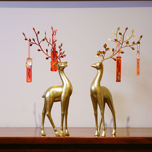 [Offre Spéciale] Artisanat de décoration intérieure, petit cerf pour meuble TV de salon, ornements pour bouteilles de vin, décorations en forme d'animaux - Product Image 3