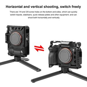 Vente en gros PULUZ Stabilisateur de cage d'appareil photo en métal pour <span class=keywords><strong>Sony</strong></span> A7 IV / ILCE-7M4 / A7M4 / A7M3 / A7R3 / <span class=keywords><strong>A7R</strong></span> III (Noir) - Product Image 5