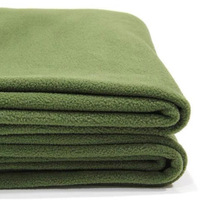 Couverture de secours en polaire vert militaire couleur unie anti-boulochage couverture polaire d'urgence couverture extérieure