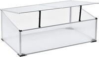 Mini serre en aluminium d'extérieur, mini serre en polycarbonate, bac surélevé pour jardin, cour, maison, 100x60x40cm