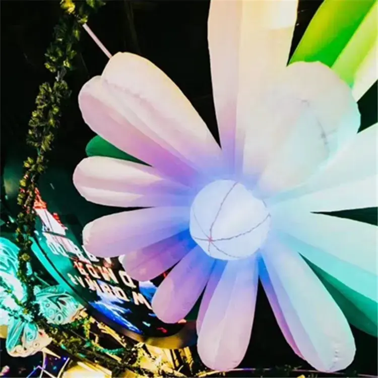 Customized Giant Wedding Stage Inflatable Flower Party Decoration Flowers LED Inflatable Flower Plant