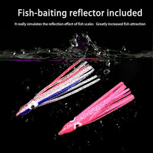 TOPIND 20 couleurs 6 tailles leurres de pêche souples en plastique, lumineux, pour la pêche à la traîne en eau salée, jupe de poulpe et de calmar pour la pêche au bar, au saumon, à la truite en rivière et en ruisseau - Product Image 6