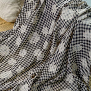 Tessuto in poliestere Chiffon con <span class=keywords><strong>perla</strong></span> chiara leggera in tessuto Jacquard con taglio aggrovigliato tessuto a macchie di lino per camicia in Tulle da donna - Product Image 5