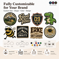 Étiquettes thermocollantes HMJ personnalisées en TPU à effet brodé, patchs de logo 3D en relief souples et flexibles pour vêtements, chapeaux, sacs et articles vestimentaires