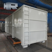 Conteneur RORO extérieur en acier de 4 à 30 mètres cubes personnalisé, benne à crochets, conteneur à déchets Roll-on/Roll-off, modèle HRHC 3000 kg