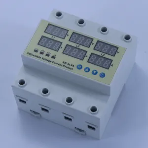 Three phase 380V adjustable digital display self resetting overvoltage/undervoltage current limiting protector