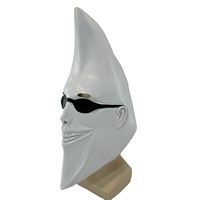 Masque en latex de l'Homme de l'Étoile Blanche, idéal pour les fêtes costumées, le cosplay amusant, cadeau promotionnel attrayant, thème d'horreur