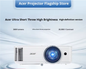 Projecteur Acer S1386WH à focale ultra-courte, WUXGA, haute luminosité, grand écran HD, pour bureau, travail, cinéma maison - Product Image 3