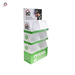 맞춤형 인쇄 용지 PDQ 트레이 디스플레이 박스 골판지 디스플레이 스탠드 LED 전구 전자 제품 소매점 - Product Image 4