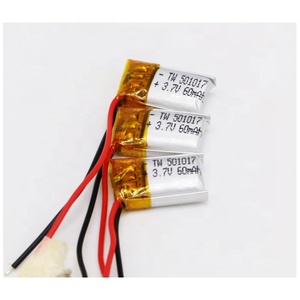 60mAh 501017 3,7 V single cell quadcopter lithium polymer Ion battery cell pack with connector for UPS - Product Image 3