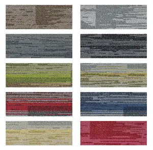 Indoor Carpet Tile Supplier Modern Commercial Office 50x50 Square Floor Carpet Tile Interlocking