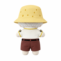 Tenue de poupée sur le thème des dessins animés personnalisée : chapeau bob, chemise, short, décorations hamburger et escargot – Ensemble complet pour poupée en coton de 20 cm à habiller