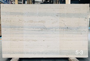 Dalles de marbre travertin argenté d'Italie, pierre travertin, marbre gris naturel - Product Image 2
