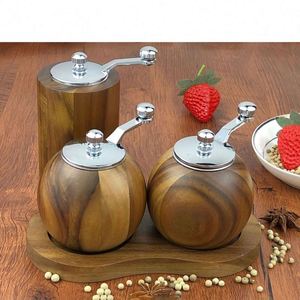 Molinillo de Pimienta de Madera Ecológico, Manual, con Núcleo de Cerámica, Mini, Multiusos, para Sal y Pimienta, para Barbacoa, con Enchufe UK, de Melamina - Product Image 2