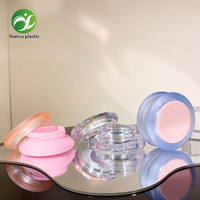 Pot cosmétique vide en plastique transparent rond de 7g, nouveau produit d'usine, emballage portable pour rouge à lèvres et crème