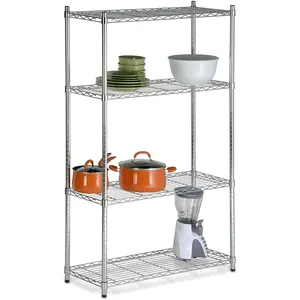 Fabriek Groothandel Keuken Plank Haak Soort Plank Stand Rvs Organizer Kast 4 Layer Opslag Houders & Rekken