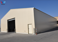Structure de hangar en acier préfabriqué, bâtiments d'entrepôt en acier préfabriqués à grande portée